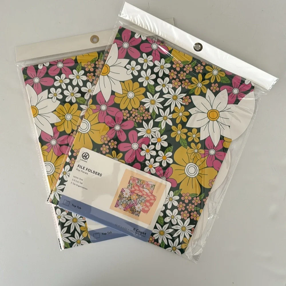 U Brand Pop Floral File Folders 2-6 Count